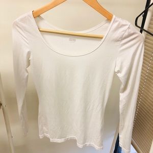 Uniqlo HeatTech White Long Sleeve Shirt